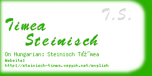 timea steinisch business card